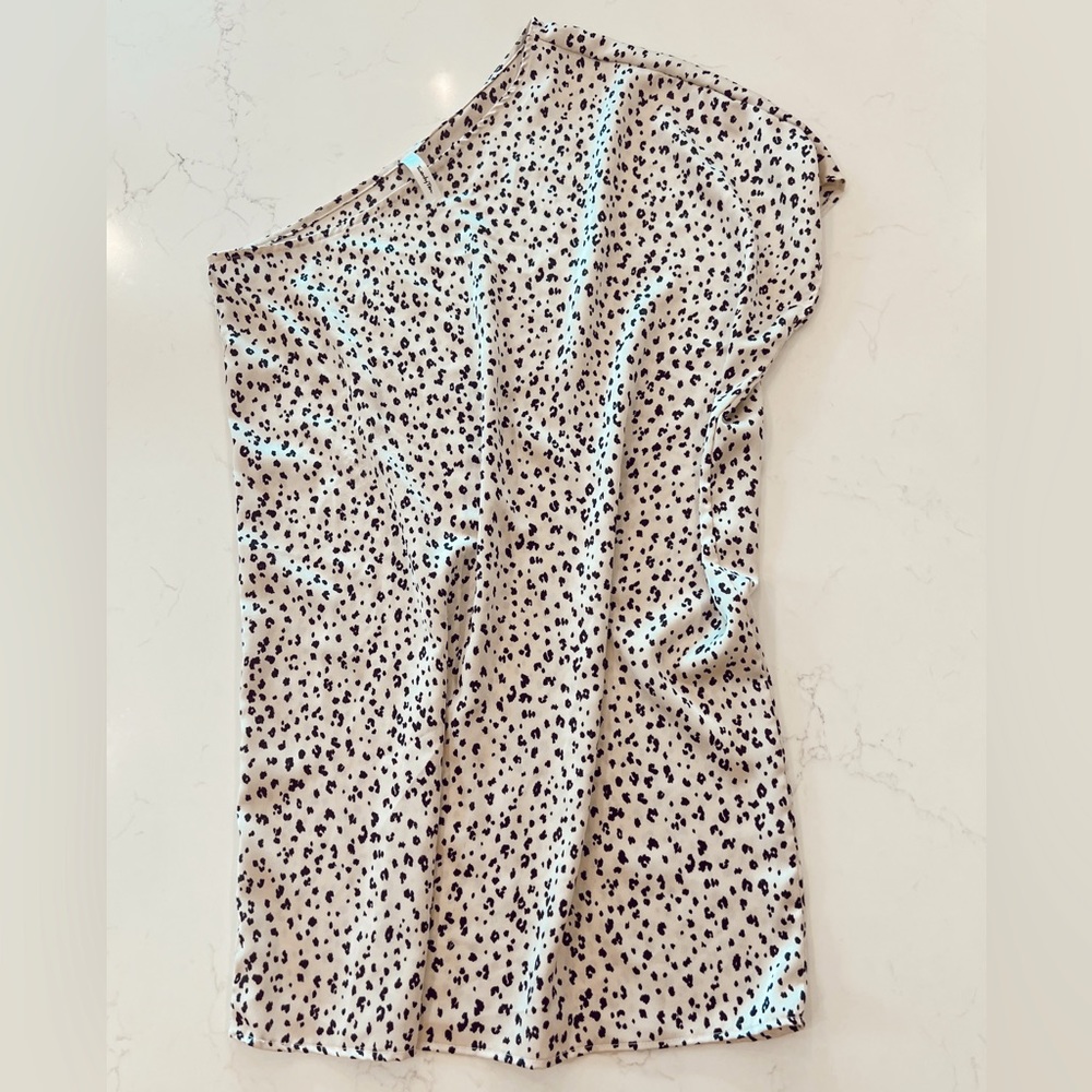 Women’s one-shoulder leopard print dress